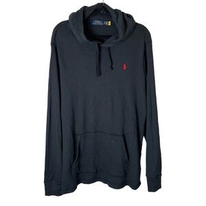 Polo Ralph Lauren Men's Pony Pullover Waffle-Knit Cotton Black XtraLarge Hoodie